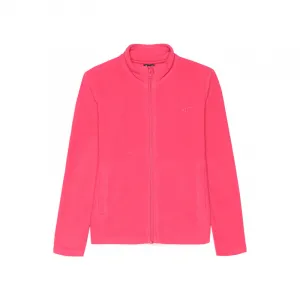 Dievčenská flisová mikina so zipsom 4F JUNIOR FLEECE-JWMM00TFLEF261-55S-HOT PINK