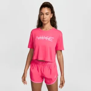 Dámske tréningové tričko s krátkym rukávom NIKE PRO W SS CRP TEE FA24-629 ASTER PINK
