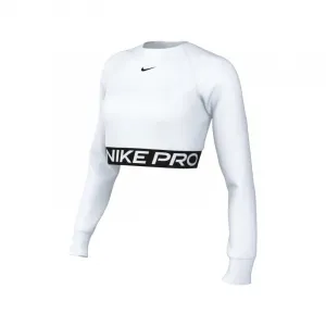 Dámske tréningové tričko s dlhým rukávom NIKE PRO DF 365 CROP LS-100 WHITE BLACK