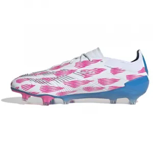 Pánske futbalové kopačky outdoorové ADIDAS Predator Elite M FG cloud white solar blue solar pink