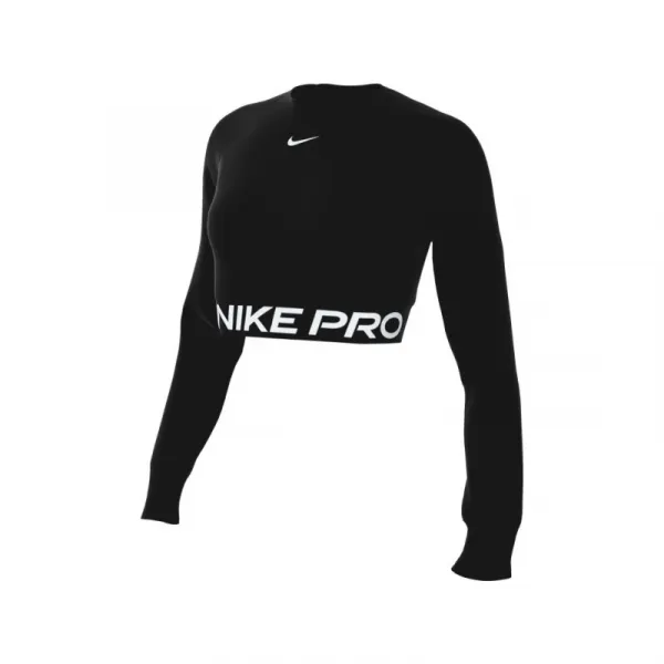 Dámske tréningové tričko s dlhým rukávom NIKE PRO DF 365 CROP LS-010 BLACK WHITE
