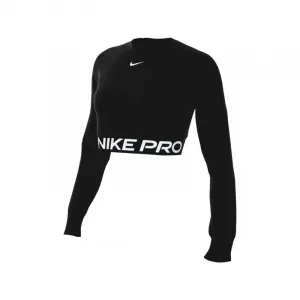 Dámske tréningové tričko s dlhým rukávom NIKE PRO DF 365 CROP LS-010 BLACK WHITE