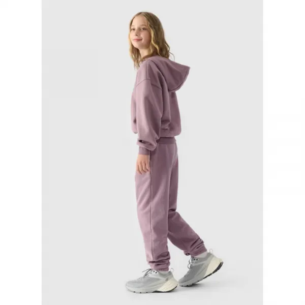 Dievčenské tepláky 4F JUNIOR TROUSERS-JWAW24TTROF754-51S-VIOLET