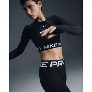 Dámske tréningové tričko s dlhým rukávom NIKE PRO DF 365 CROP LS-010 BLACK WHITE
