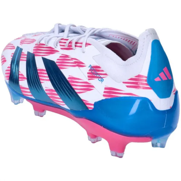 Pánske futbalové kopačky outdoorové ADIDAS Predator Elite M FG cloud white solar blue solar pink