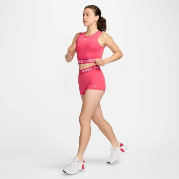 Dámske tréningové tričko s krátkym rukávom NIKE PRO DF 365 CROP TANK-629 ASTER PINK WHITE