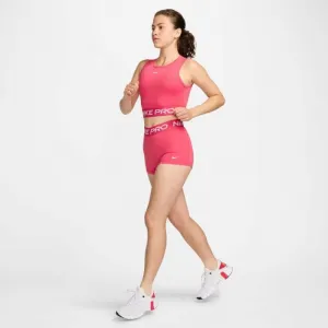 Dámske tréningové tričko s krátkym rukávom NIKE PRO DF 365 CROP TANK-629 ASTER PINK WHITE