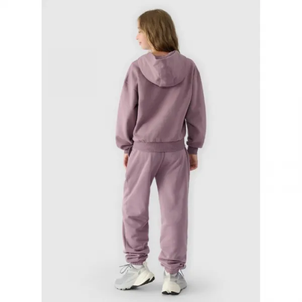 Dievčenské tepláky 4F JUNIOR TROUSERS-JWAW24TTROF754-51S-VIOLET