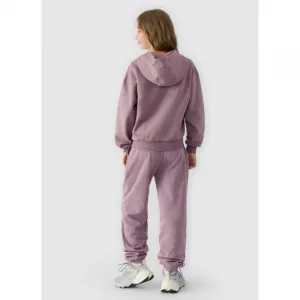 Dievčenské tepláky 4F JUNIOR TROUSERS-JWAW24TTROF754-51S-VIOLET