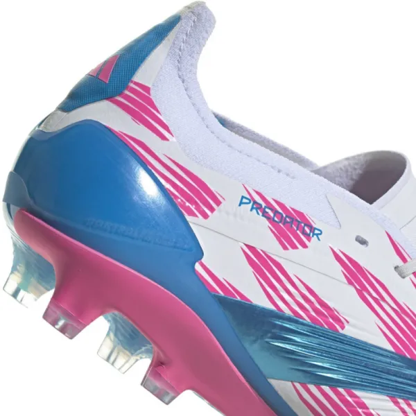 Pánske futbalové kopačky outdoorové ADIDAS Predator Elite M FG cloud white solar blue solar pink