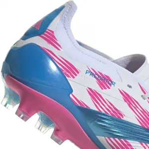 Pánske futbalové kopačky outdoorové ADIDAS Predator Elite M FG cloud white solar blue solar pink