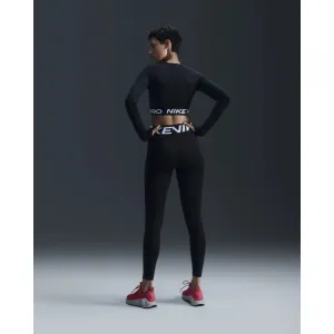 Dámske tréningové tričko s dlhým rukávom NIKE PRO DF 365 CROP LS-010 BLACK WHITE