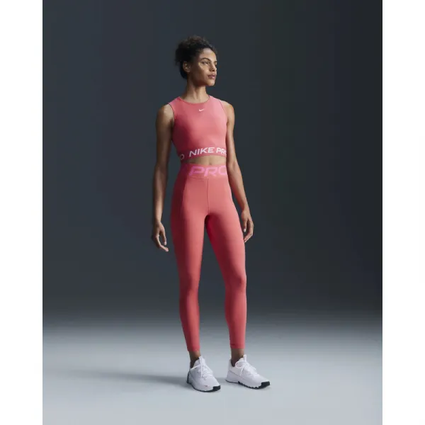 Dámske tréningové tričko s krátkym rukávom NIKE PRO DF 365 CROP TANK-629 ASTER PINK WHITE