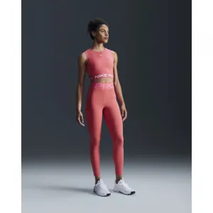 Dámske tréningové tričko s krátkym rukávom NIKE PRO DF 365 CROP TANK-629 ASTER PINK WHITE