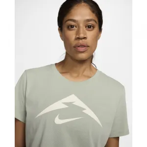 Dámske turistické tričko s krátkym rukávom NIKE W NK DF TRAIL TEE-370 JADE HORIZON