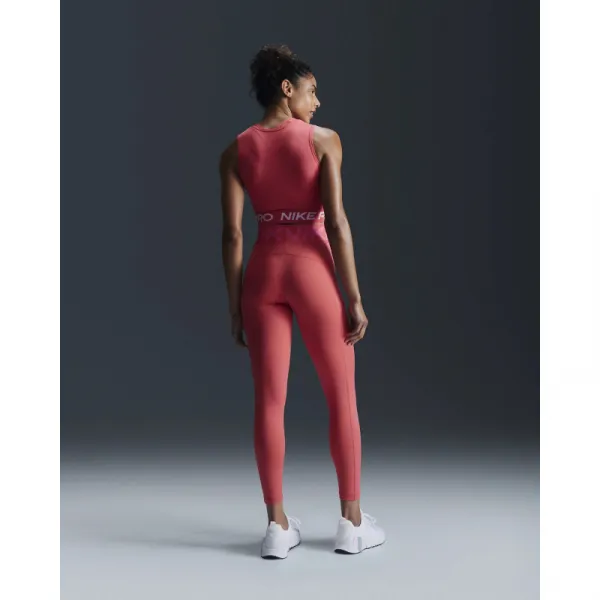 Dámske tréningové tričko s krátkym rukávom NIKE PRO DF 365 CROP TANK-629 ASTER PINK WHITE