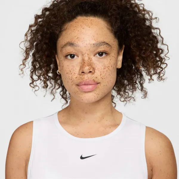 Dámske tréningové tričko s krátkym rukávom NIKE PRO DF 365 CROP TANK-100 WHITE BLACK