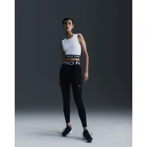 Dámske tréningové tričko s krátkym rukávom NIKE PRO DF 365 CROP TANK-100 WHITE BLACK