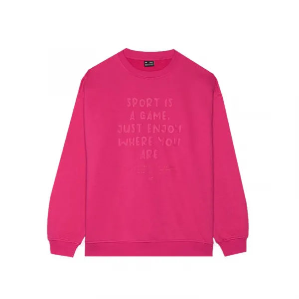 Dievčenská mikina 4F JUNIOR SWEATSHIRT-JWAW24TSWSF1214-55S-HOT PINK