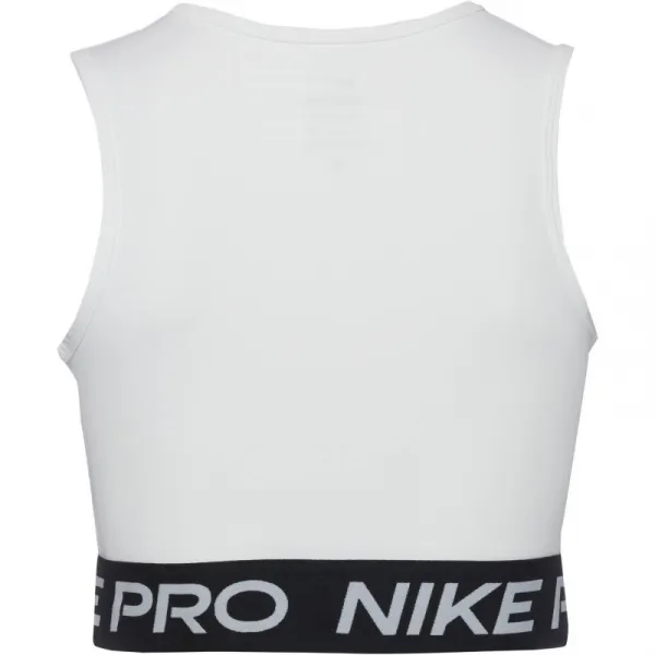 Dámske tréningové tričko s krátkym rukávom NIKE PRO DF 365 CROP TANK-100 WHITE BLACK