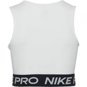 Dámske tréningové tričko s krátkym rukávom NIKE PRO DF 365 CROP TANK-100 WHITE BLACK