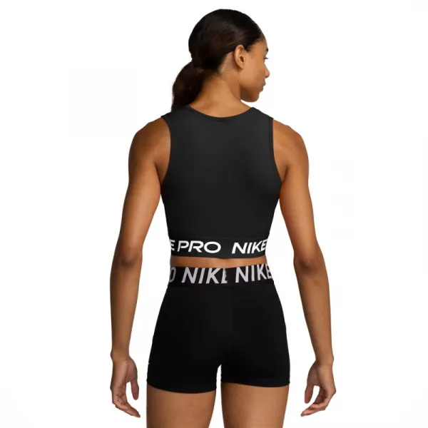 Dámske tréningové tričko s krátkym rukávom NIKE DF 365 CROP TANK-010 BLACK WHITE