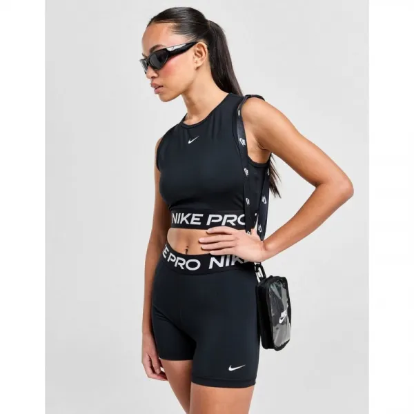 Dámske tréningové tričko s krátkym rukávom NIKE DF 365 CROP TANK-010 BLACK WHITE