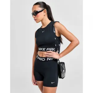 Dámske tréningové tričko s krátkym rukávom NIKE DF 365 CROP TANK-010 BLACK WHITE