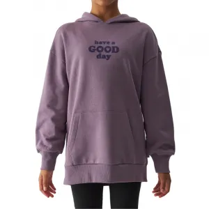 Dievčenská mikina s kapucňou 4F JUNIOR SWEATSHIRT-JWAW24TSWSF1218-51S-VIOLET