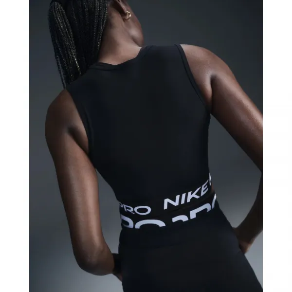 Dámske tréningové tričko s krátkym rukávom NIKE DF 365 CROP TANK-010 BLACK WHITE