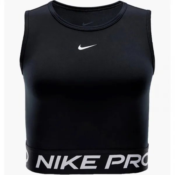 Dámske tréningové tričko s krátkym rukávom NIKE DF 365 CROP TANK-010 BLACK WHITE