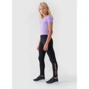 Dievčenské legíny 4F JUNIOR TIGHTS-JWAW24TTIGF172-21S-BLACK