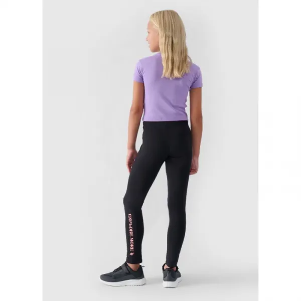 Dievčenské legíny 4F JUNIOR TIGHTS-JWAW24TTIGF172-21S-BLACK