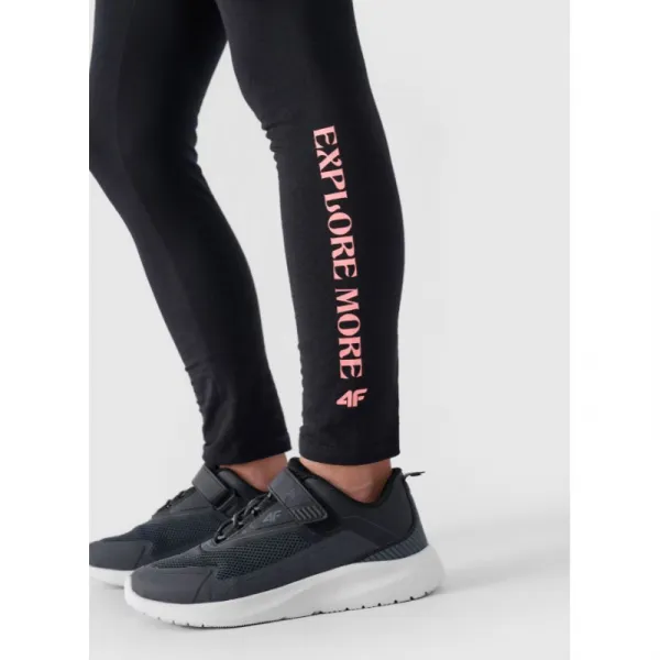 Dievčenské legíny 4F JUNIOR TIGHTS-JWAW24TTIGF172-21S-BLACK