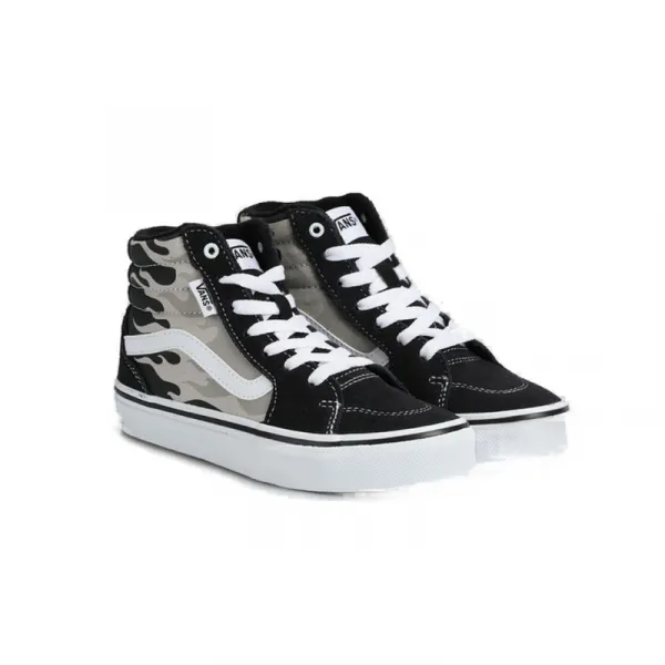 Chlapčenská vychádzková obuv VANS YT Filmore HI (Suede Canvas) grey white