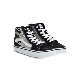 Chlapčenská vychádzková obuv VANS YT Filmore HI (Suede Canvas) grey white