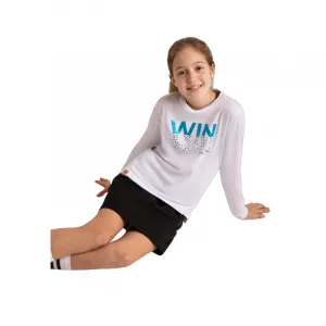 Dievčenské tričko s dlhým rukávom VOLCANO LONG L-WIN JUNIOR 100 WHITE