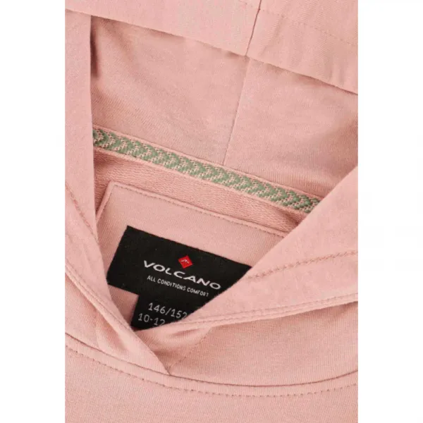 Dievčenská mikina s kapucňou VOLCANO B-MILEY JUNIOR 414 PINK LIGHT