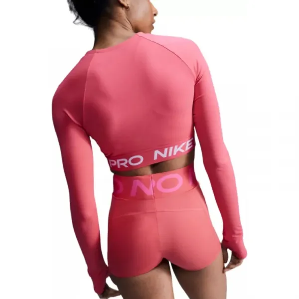Dámske tréningové tričko s dlhým rukávom NIKE PRO DF 365 CROP LS-629 ASTER PINK WHITE