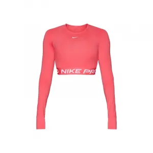 Dámske tréningové tričko s dlhým rukávom NIKE PRO DF 365 CROP LS-629 ASTER PINK WHITE