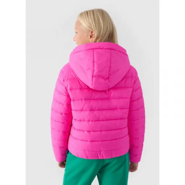 Dievčenská bunda 4F JUNIOR DOWN JACKET-JWAW24TDJAF449-55S-HOT PINK