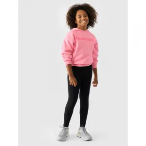 Dievčenské legíny 4F JUNIOR TIGHTS-JWMM00TTIGF178-20S-DEEP BLACK