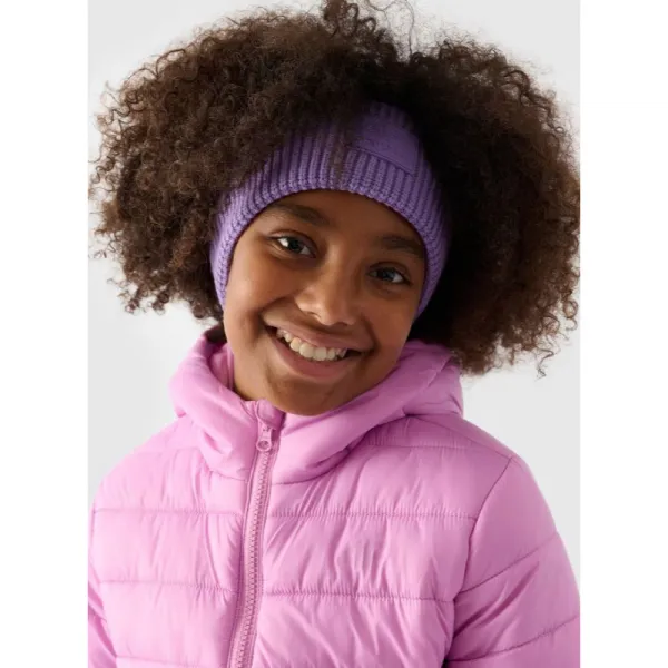 Dievčenská bunda 4F JUNIOR DOWN JACKET-JWAW24TDJAF449-54S-PINK