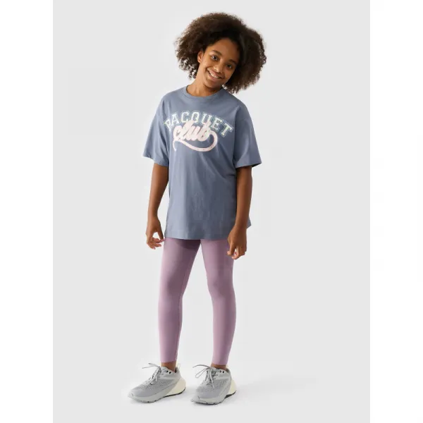 Dievčenské legíny 4F JUNIOR TIGHTS-JWMM00TTIGF178-51S-VIOLET