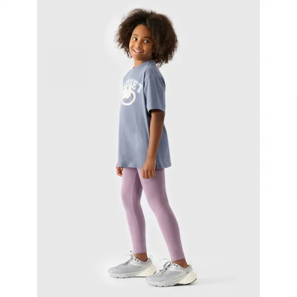 Dievčenské legíny 4F JUNIOR TIGHTS-JWMM00TTIGF178-51S-VIOLET