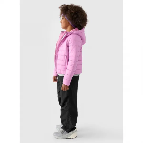 Dievčenská bunda 4F JUNIOR DOWN JACKET-JWAW24TDJAF449-54S-PINK