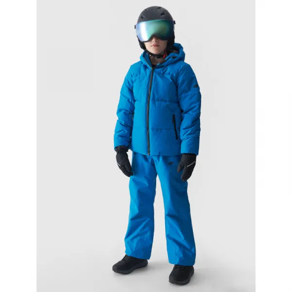 Chlapčenská lyžiarska bunda 4F JUNIOR TECHNICAL JACKET-JWAW24TTJAM534-33S-BLUE