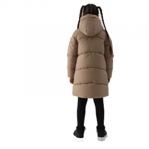 Dievčenská bunda 4F JUNIOR DOWN JACKET-JWAW24TDJAF455-83S-BEIGE