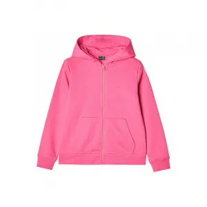 Dievčenská mikina so zipsom 4F JUNIOR SWEATSHIRT-JWMM00TSWSF1315-55S-HOT PINK