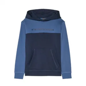 Chlapčenská mikina s kapucňou 4F JUNIOR SWEATSHIRT-JWAW24TSWSM1222-30S-DARK BLUE